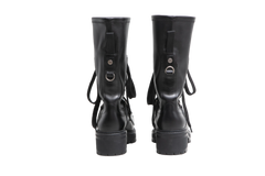 DIOR BOOTS D-FIGHT CALF-HIGH LEATHER BLACK - 34 BR