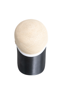 FENDI BASEBALL CAP BLACK & RAFFIA