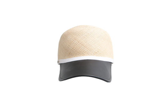 FENDI BASEBALL CAP BLACK & RAFFIA