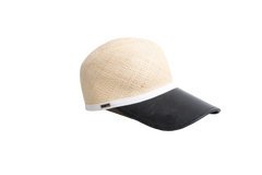 FENDI BASEBALL CAP BLACK & RAFFIA