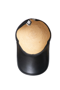 FENDI BASEBALL CAP BLACK & RAFFIA