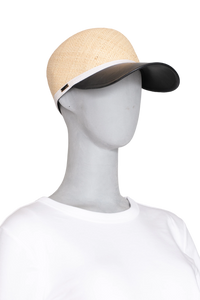 FENDI BASEBALL CAP BLACK & RAFFIA