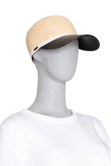 FENDI BASEBALL CAP BLACK & RAFFIA