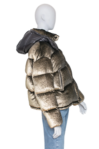 MONCLER CAILLE GIUBBOTTO SEQUINED VELVET W/HOOD
