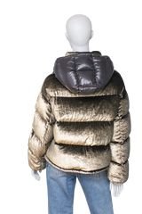 MONCLER CAILLE GIUBBOTTO SEQUINED VELVET W/HOOD