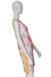 MISSONI DRESS KNIT PATTERNED CROCHET