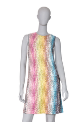 MISSONI DRESS KNIT PATTERNED CROCHET