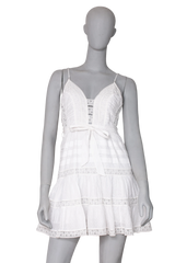 ZIMMERMANN DRESS HONOUR LACE TANK WHITE