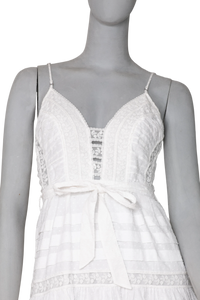 ZIMMERMANN DRESS HONOUR LACE TANK WHITE