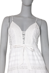 ZIMMERMANN DRESS HONOUR LACE TANK WHITE