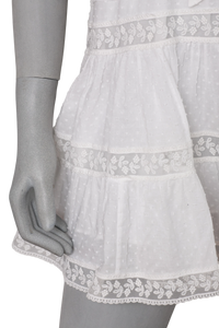 ZIMMERMANN DRESS HONOUR LACE TANK WHITE
