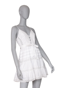 ZIMMERMANN DRESS HONOUR LACE TANK WHITE