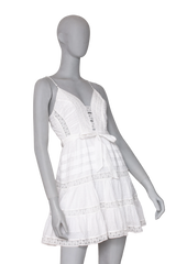 ZIMMERMANN DRESS HONOUR LACE TANK WHITE