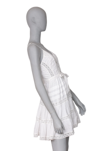 ZIMMERMANN DRESS HONOUR LACE TANK WHITE