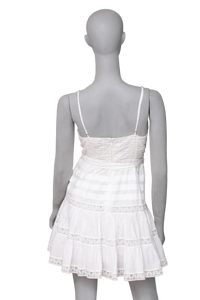 ZIMMERMANN DRESS HONOUR LACE TANK WHITE