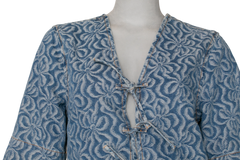 GANNI TWIN SET DENIM FLOUNGE TIE JACQUAR