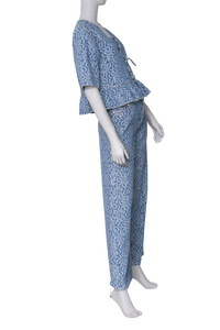 GANNI TWIN SET DENIM FLOUNGE TIE JACQUAR