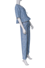 GANNI TWIN SET DENIM FLOUNGE TIE JACQUAR