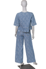 GANNI TWIN SET DENIM FLOUNGE TIE JACQUAR