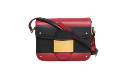 VALENTINO RIVET MINI COLORBLOCK BLACK/RED/OFF WHITE