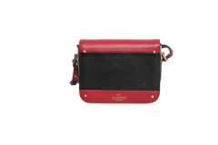 VALENTINO RIVET MINI COLORBLOCK BLACK/RED/OFF WHITE