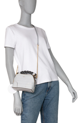 CHLOE MINI CROC EMBOSSED LIGHT CLOUD