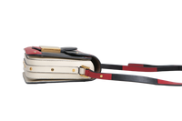 VALENTINO RIVET MINI COLORBLOCK BLACK/RED/OFF WHITE