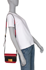 VALENTINO RIVET MINI COLORBLOCK BLACK/RED/OFF WHITE