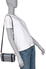 DIOR X RIMOWA ALUMINUM PERSONAL CLUTCH ON STRAP BLEU