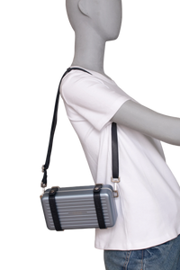 DIOR X RIMOWA ALUMINUM PERSONAL CLUTCH ON STRAP BLEU