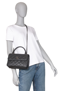 CHANEL TRENDY CC SMALL LAMBSKIN LEAD GRAY RUTHENIUM