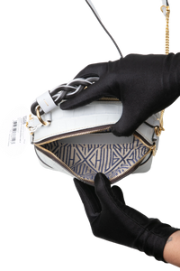 CHLOE MINI CROC EMBOSSED LIGHT CLOUD