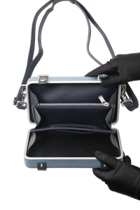 DIOR X RIMOWA ALUMINUM PERSONAL CLUTCH ON STRAP BLEU