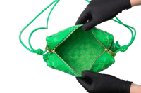 BOTTEGA NAPPA INTRECCIATO SMALL LOOP CAMERA BAG PARAKEET