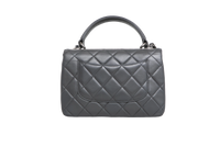 CHANEL TRENDY CC SMALL LAMBSKIN LEAD GRAY RUTHENIUM