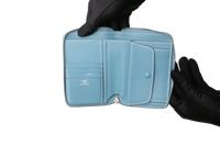 HERMÈS WALLET AZAP COMPACT SILKIN BLUE