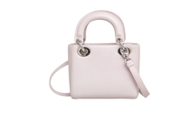 DIOR LADY DIOR MINI DEERSKIN FLORAL PRINTED PINK