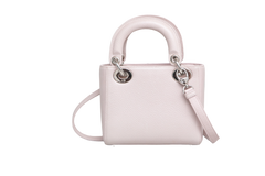 DIOR LADY DIOR MINI DEERSKIN FLORAL PRINTED PINK