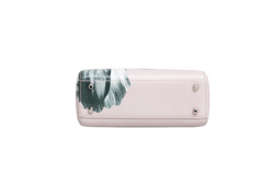 DIOR LADY DIOR MINI DEERSKIN FLORAL PRINTED PINK