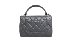 CHANEL TRENDY CC SMALL LAMBSKIN LEAD GRAY RUTHENIUM