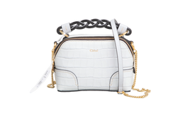 CHLOE MINI CROC EMBOSSED LIGHT CLOUD