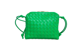 BOTTEGA NAPPA INTRECCIATO SMALL LOOP CAMERA BAG PARAKEET