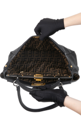 FENDI PEEKABOO ICONIC LARGE BLACK & TOBACCO