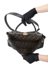 FENDI PEEKABOO ICONIC LARGE BLACK & TOBACCO