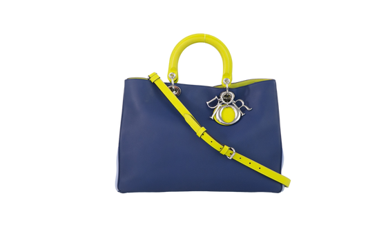 DIOR DIORISSIMO TOTE LARGE BLUE TRICOLOR