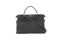 FENDI PEEKABOO ICONIC LARGE BLACK & TOBACCO