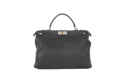 FENDI PEEKABOO ICONIC LARGE BLACK & TOBACCO