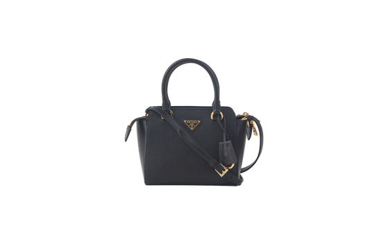 PRADA MINI 2WAY SAFFIANO SOFT CALF BLACK