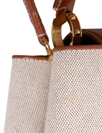 LV CAPUCINES MM CANVAS/LEATHER CARAMEL