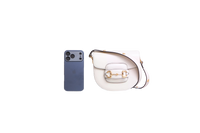 GUCCI MINI HORSEBIT 1955 ROUNDED SHOULDER BAG LEATHER OFF-WHITE